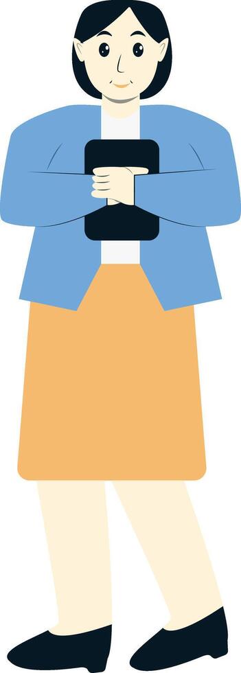 Women Business Character with Uniform, Illustration in Flat Design vector