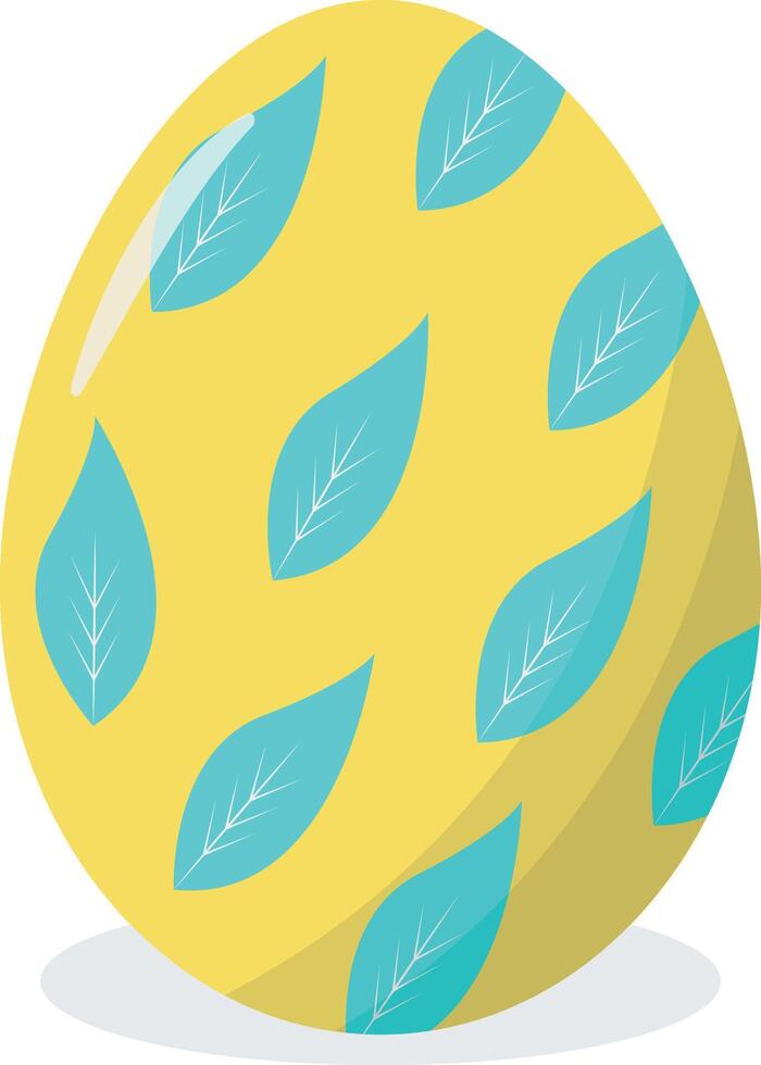 Easter Eggs Clipart with Simple Floral Design vector