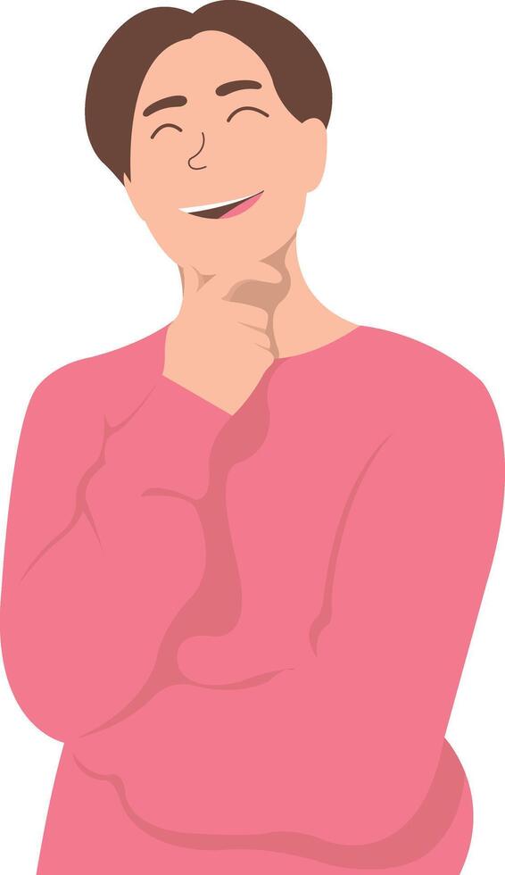 Men Laughing Illustration on White Background vector