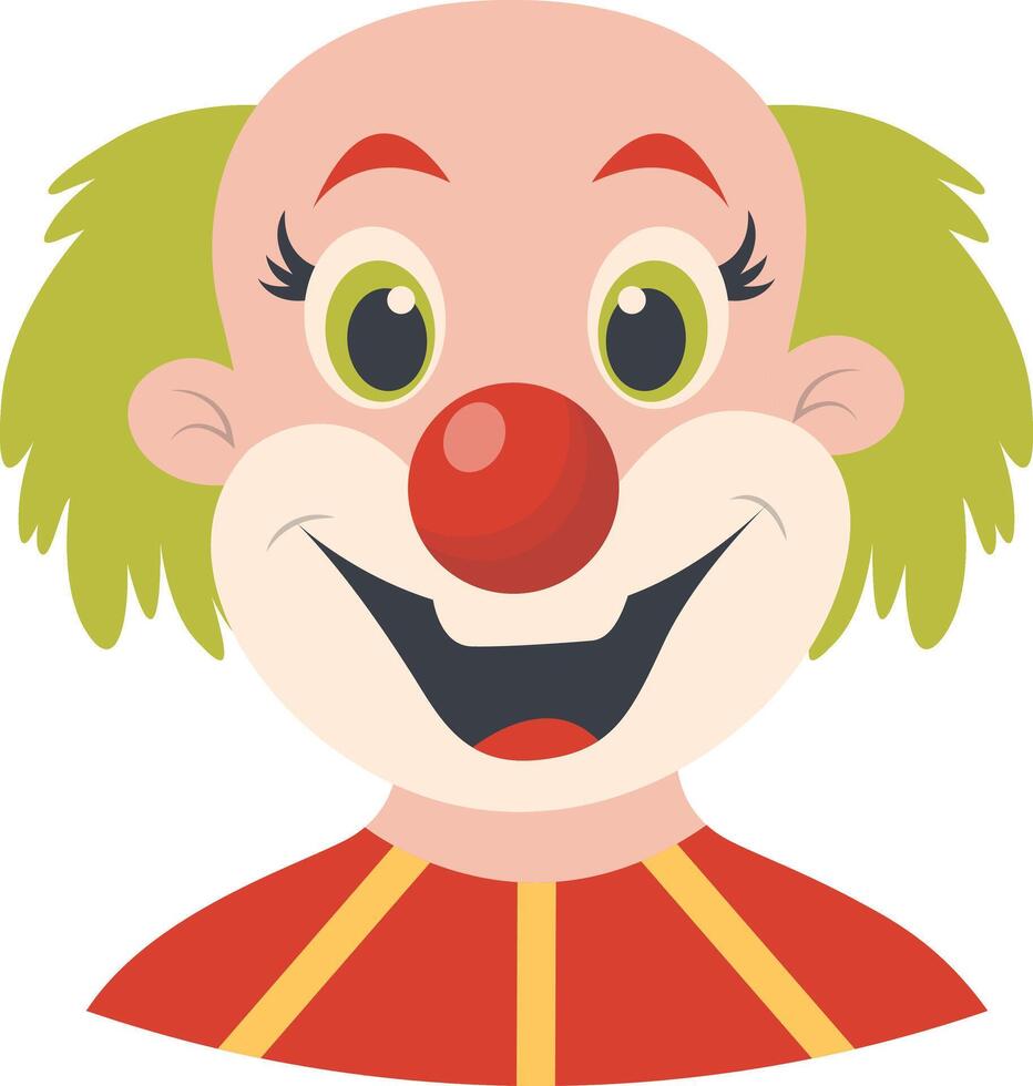 Happy Clown Mask with Red Clothes vector