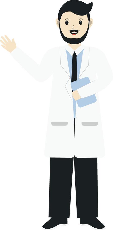 Male Doctor with Note vector