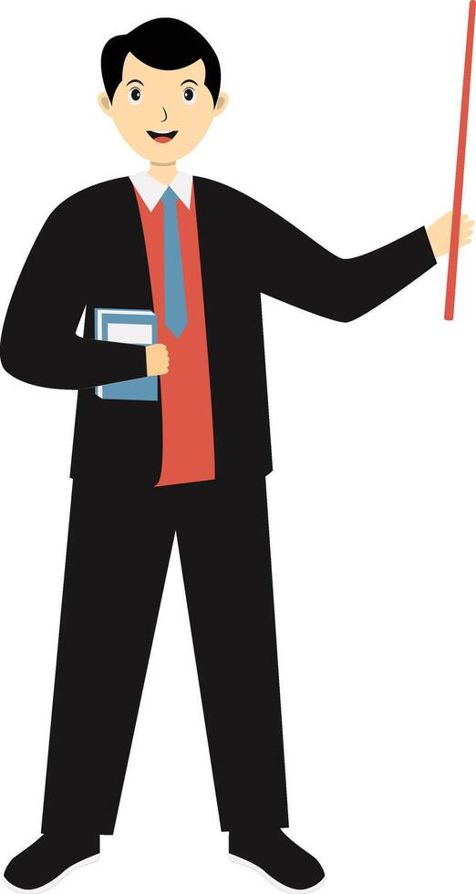 Illustration of Man Teacher with Uniform and Book vector