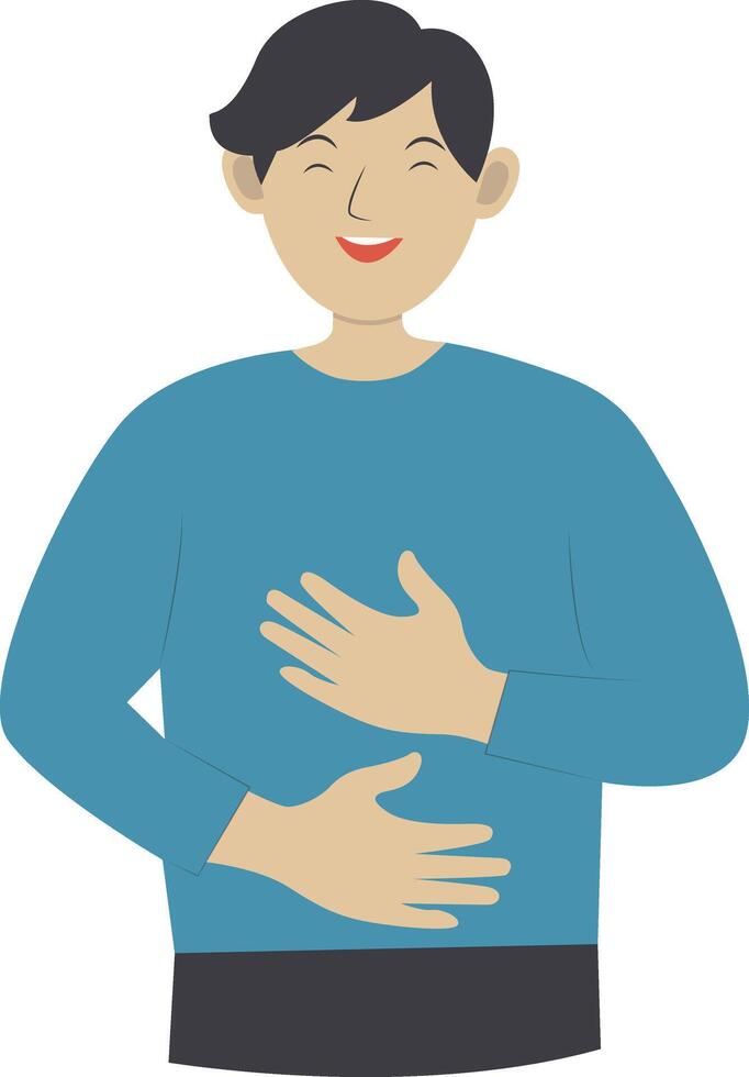 Guy Laughter in Flat Design vector