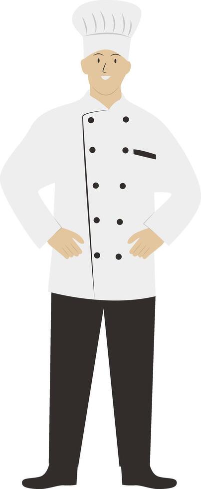 Man Chef with White Uniform vector