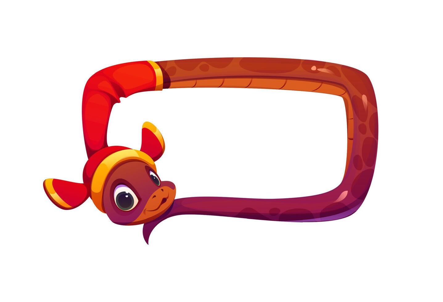 Chinese lunar new year cartoon snake with banner vector