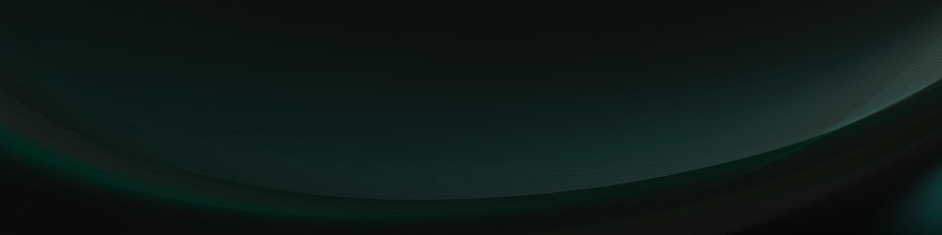 Subtle and elegant abstract element with a flowing dark teal green wave vector