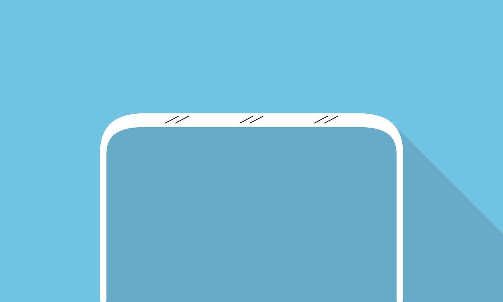Single Desk flat icon design, Blue color background, light and shadow. vector