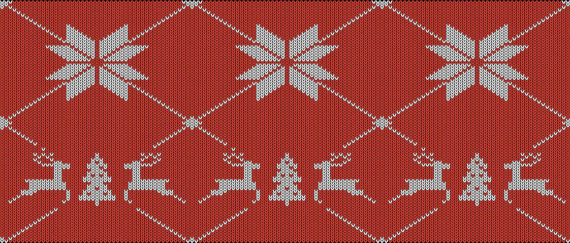 Cute deer on the knitting pattern, nordic seamless Christmas pattern, illustration vector