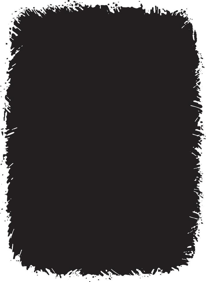 Black square. Painted grunge texture. Brush, smear, stains on white background. Design Element. vector
