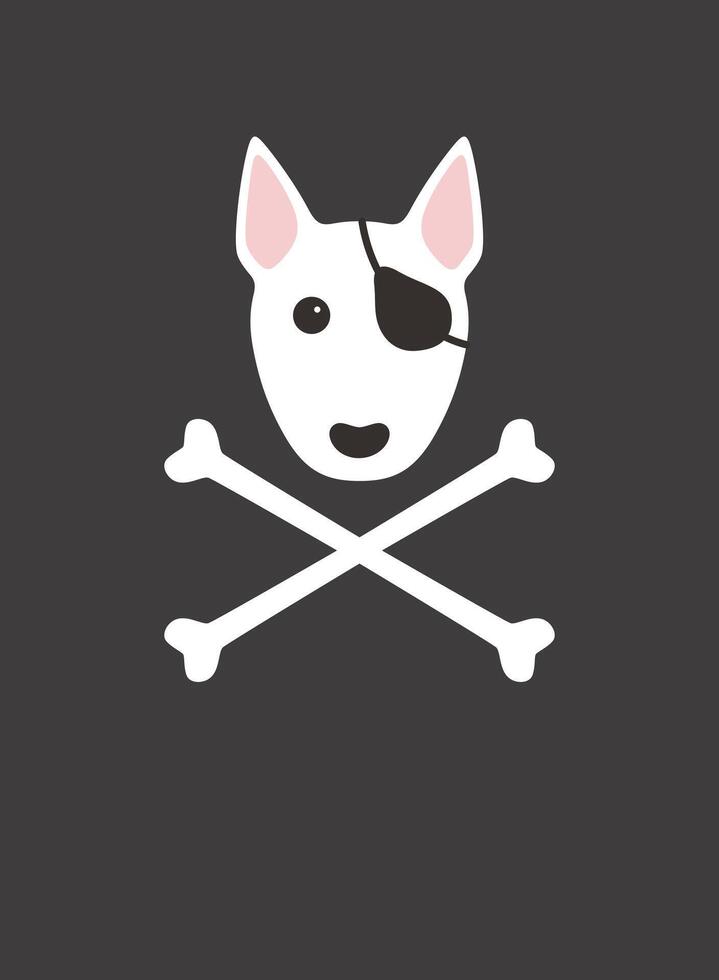 Portrait of dog, wearing glasses, like a boss, cool style, cosplay vector