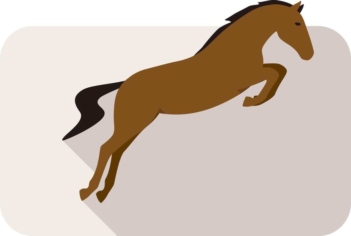 animal horse series flat icon, running, vector