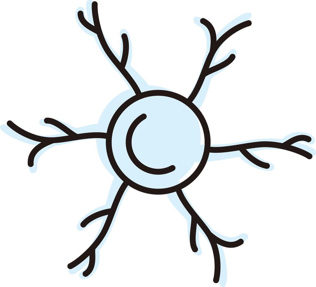 Human neuron icon, illustration vector