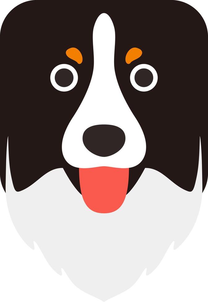 dog face flat icon design, illustration vector
