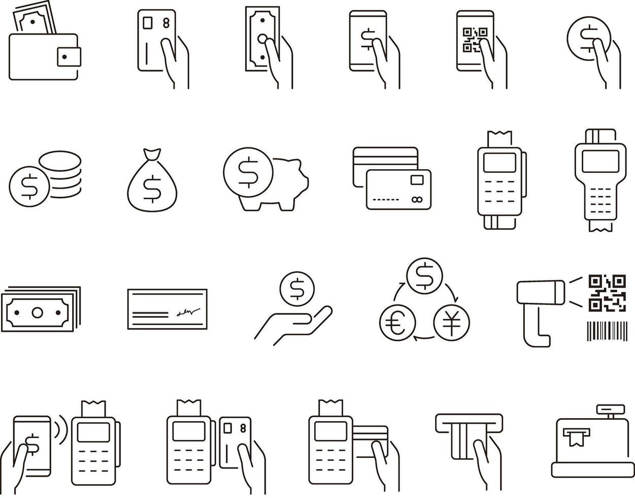 Payment method icon set, illustration vector