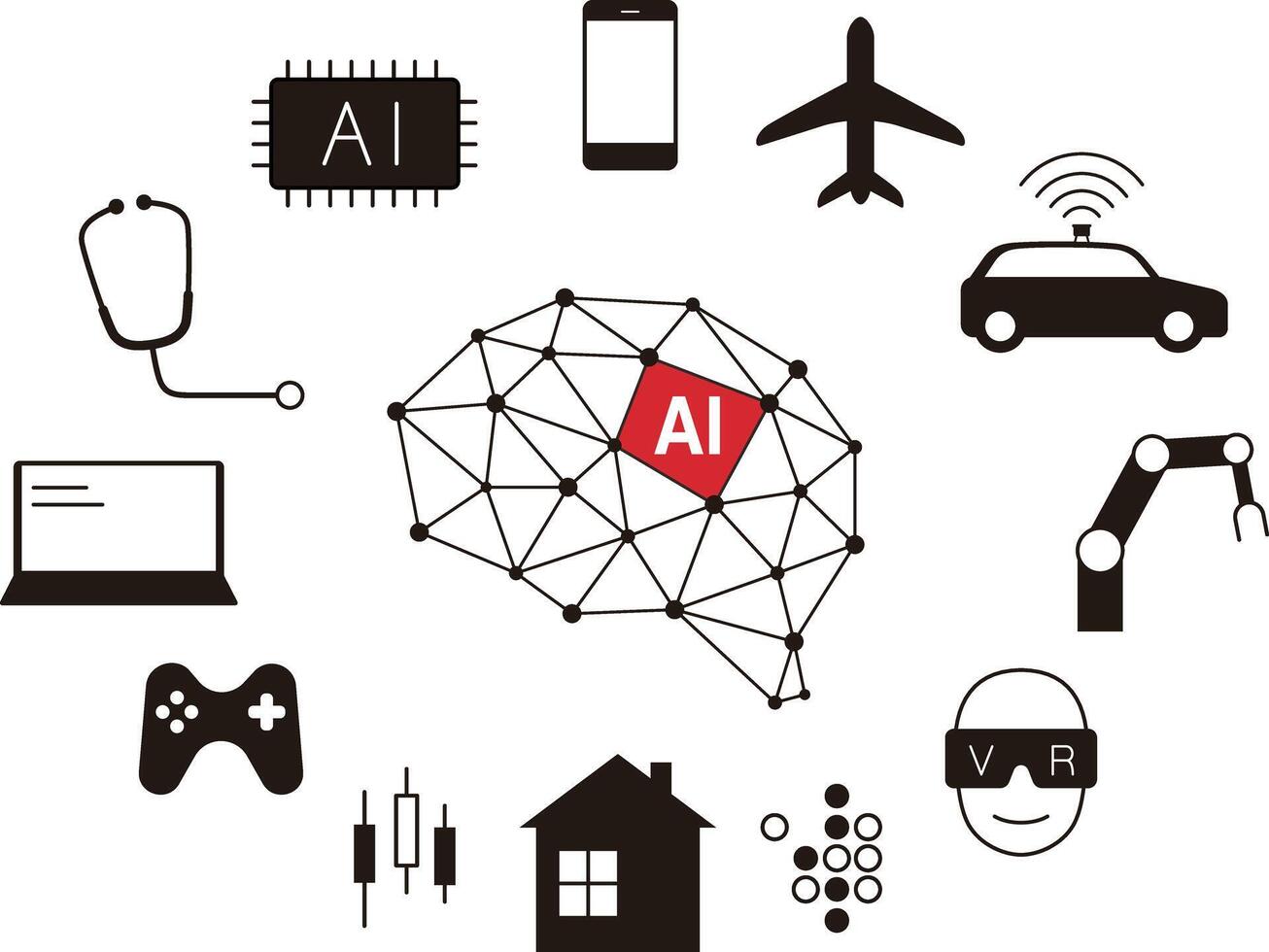 Artificial intelligence connect the future, illustration vector