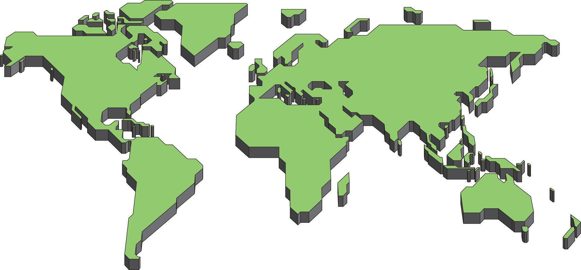 Simple straight line business map of the world, background, traveling map vector