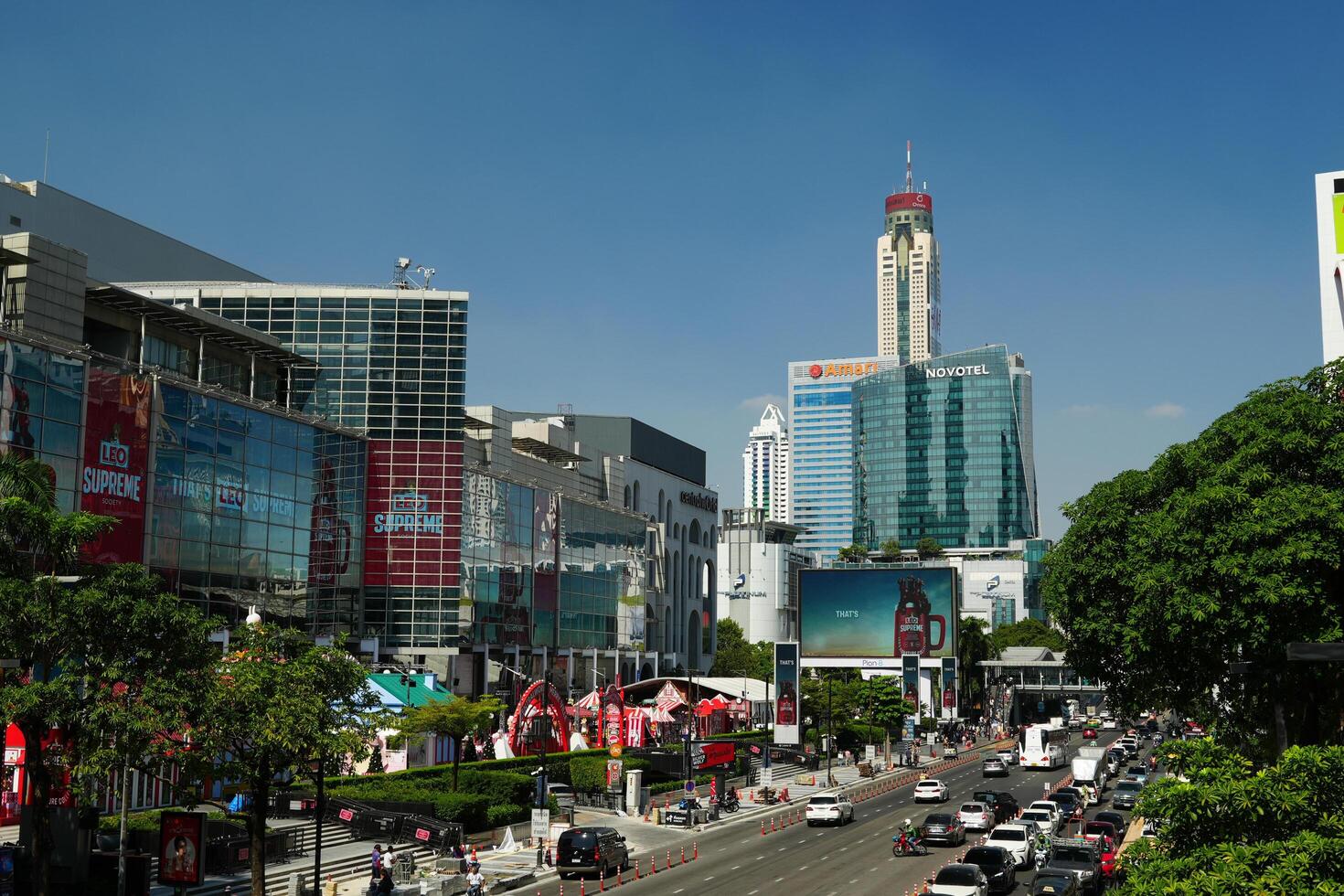 Bangkok, Thailand, 2024 - CentralWorld square Palladium World the largest famous square in the middle of business district Ratchadamri road photo