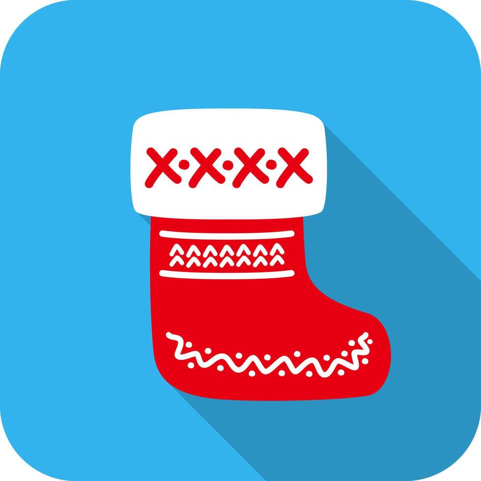 Christmas shoes flat icon vector