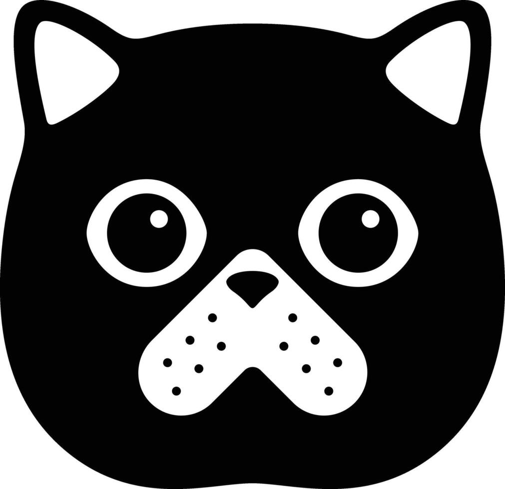 Exotic cat face flat icon design, illustration vector