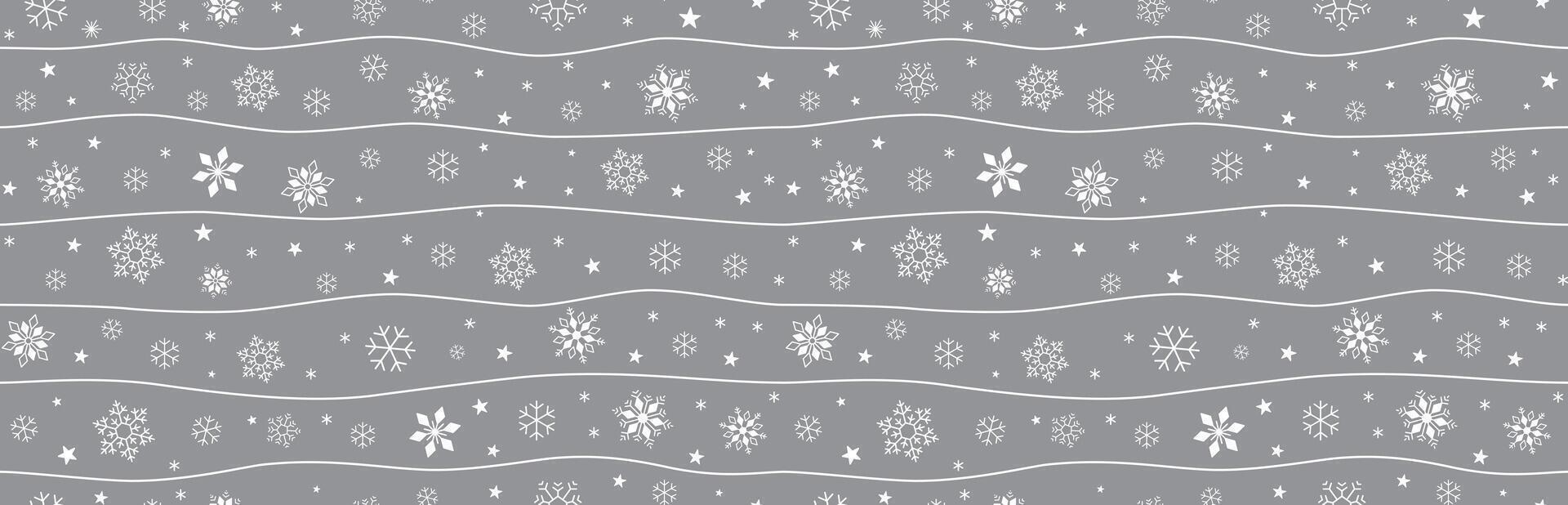 Seamless pattern of snowflake vector