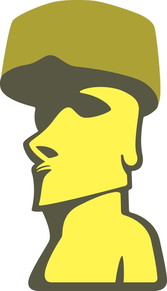 Easter island statue. famous Landmark of the world series vector