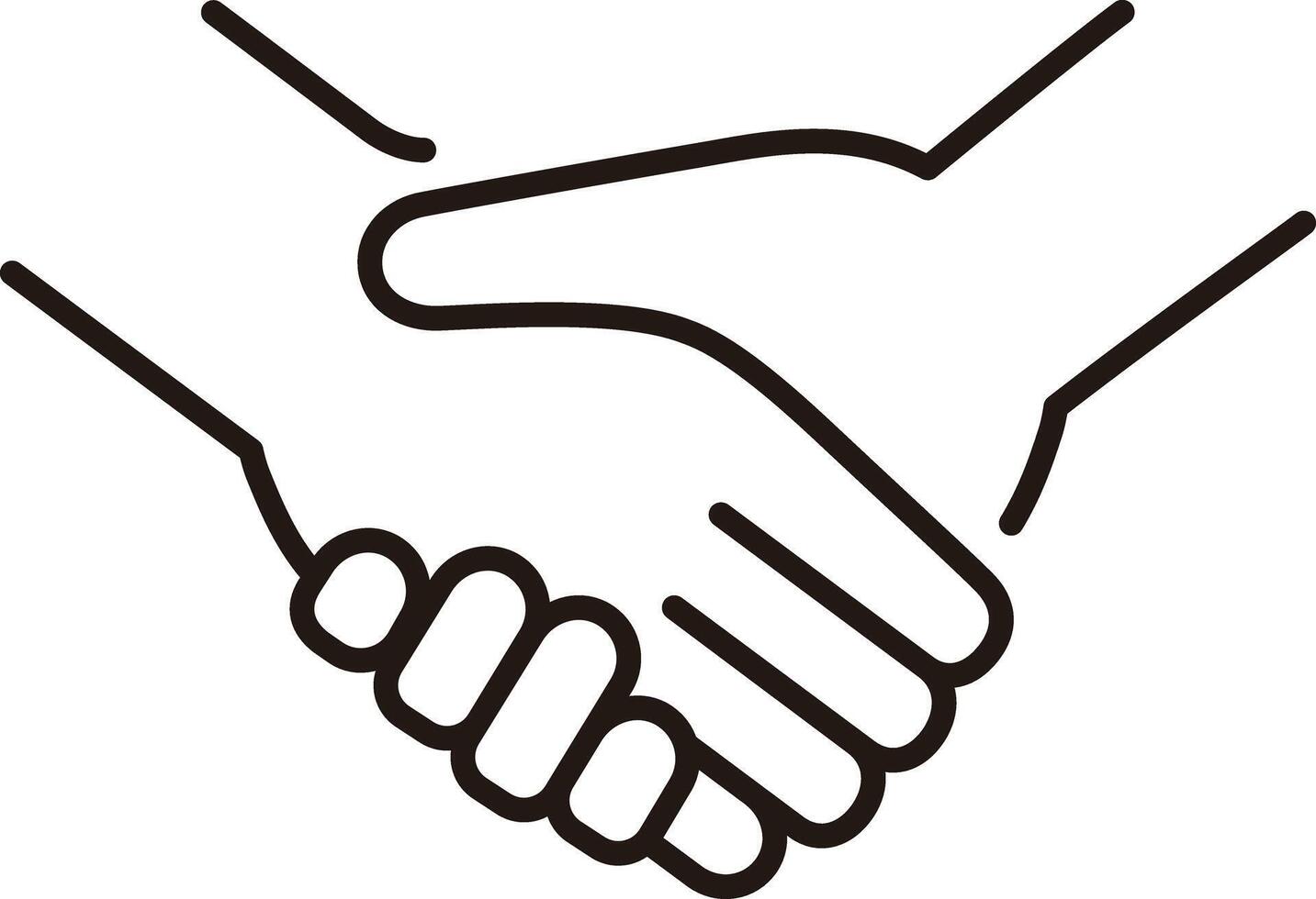 Shaking hands, white background, illustration vector