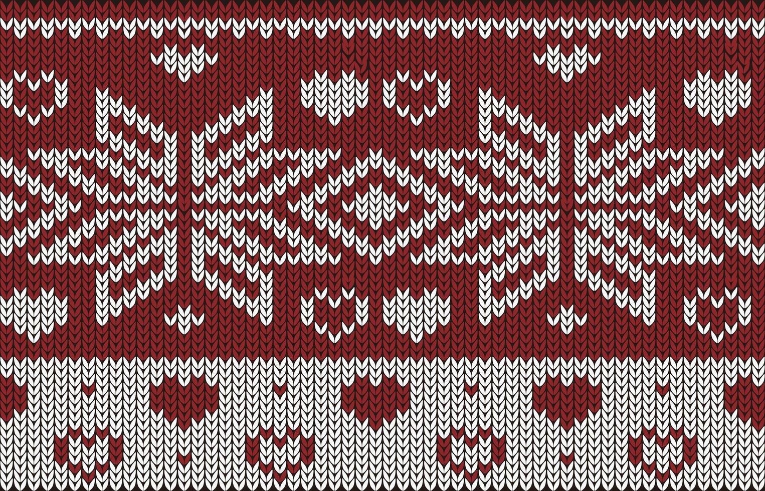 Snow nordic seamless Christmas pattern vector