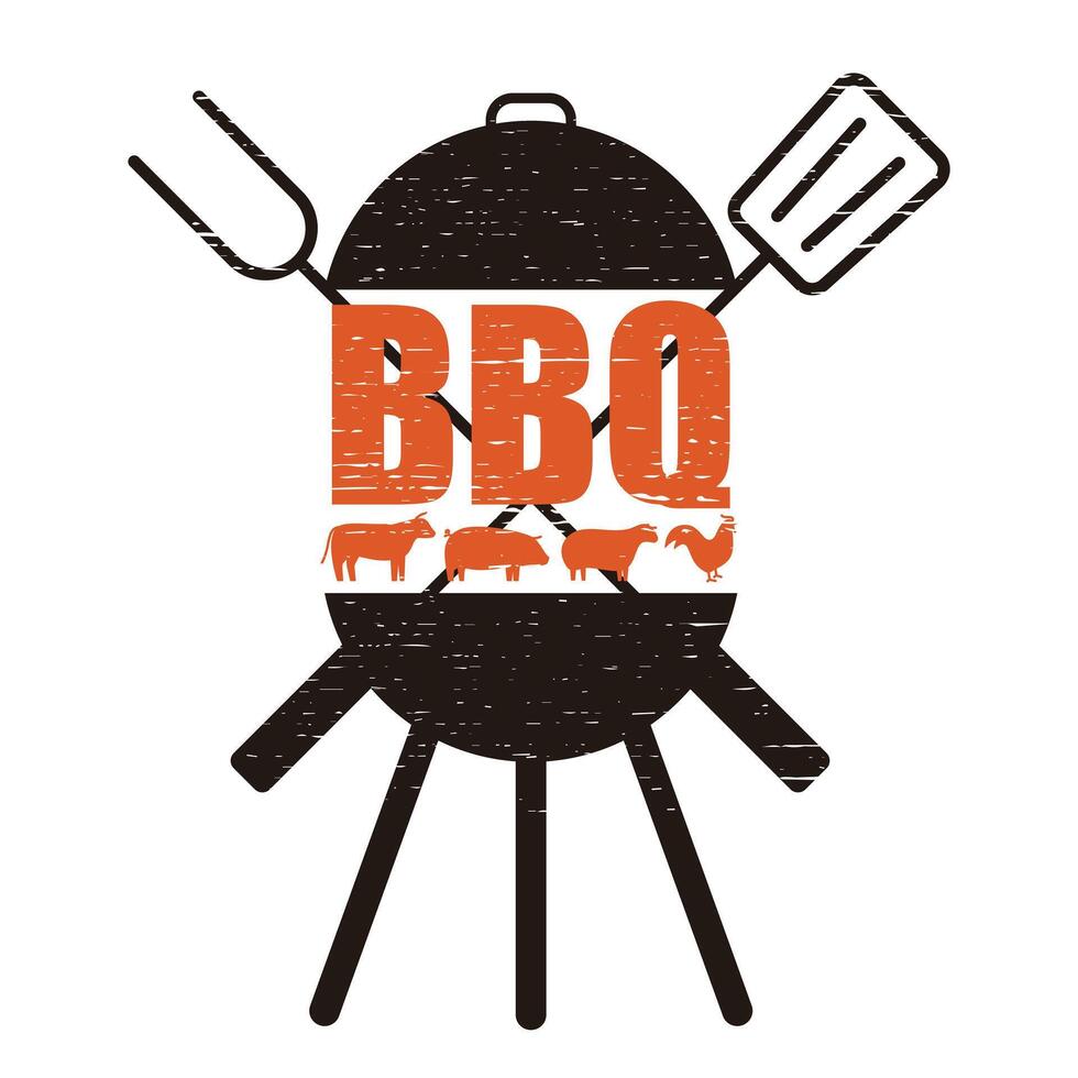 Barbecue party invitation design template illustration vector