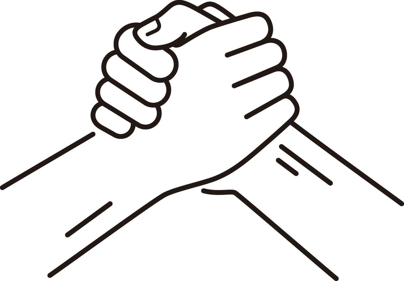 Arm wrestle hands challenge, illustration vector