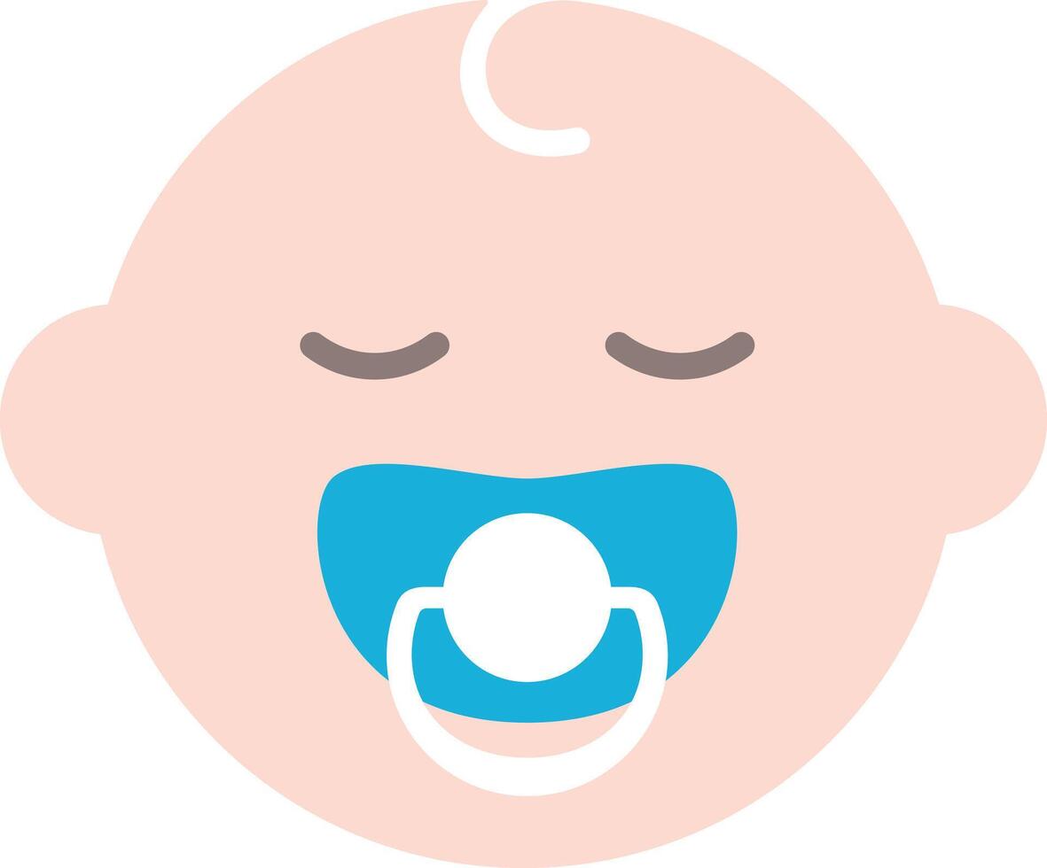 Baby and baby pacifier icon, illustration vector