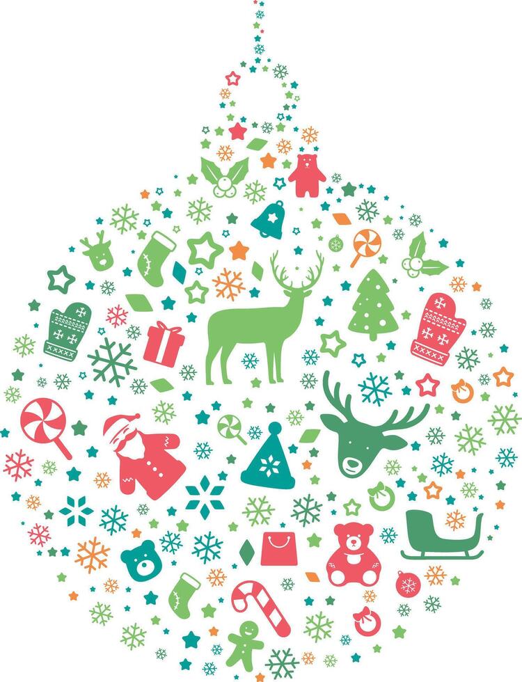 Christmas ball pattern, illustration vector