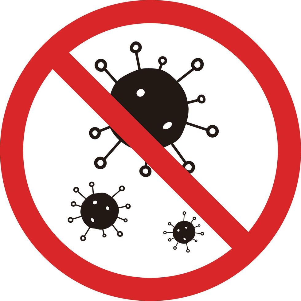 Stopping sign with virus vector