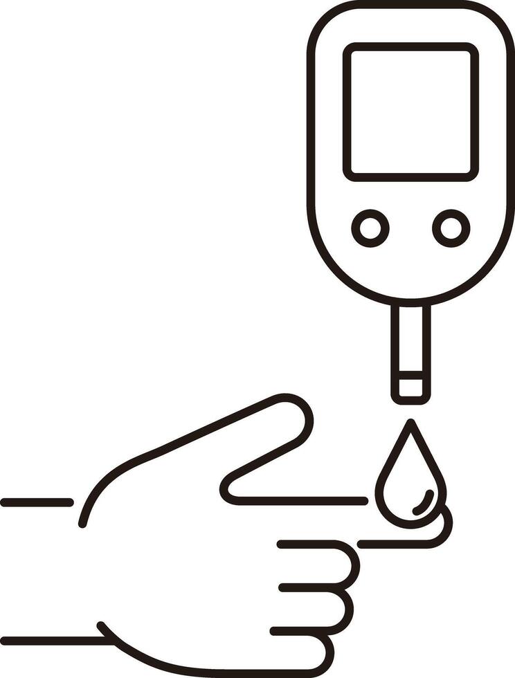Home glucose meter icon. vector