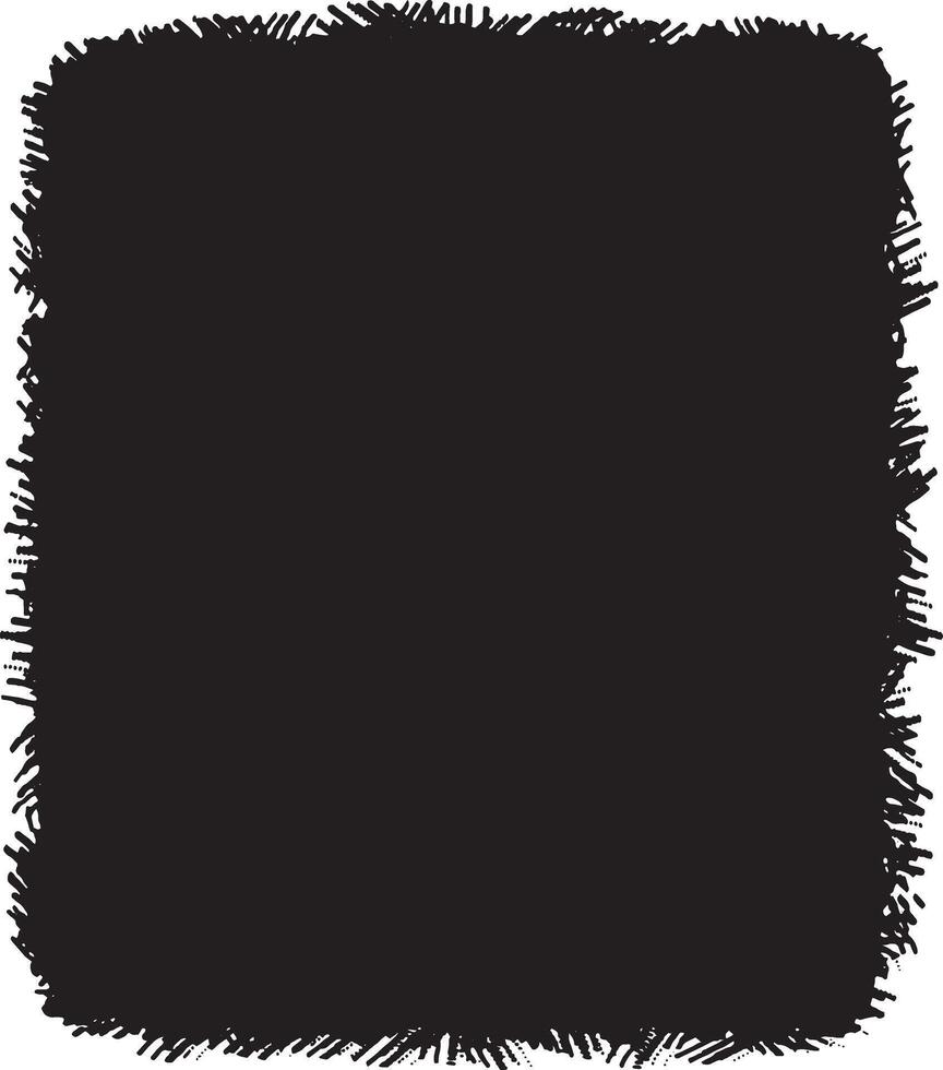 Black square. Painted grunge texture. Brush, smear, stains on white background. Design Element. vector