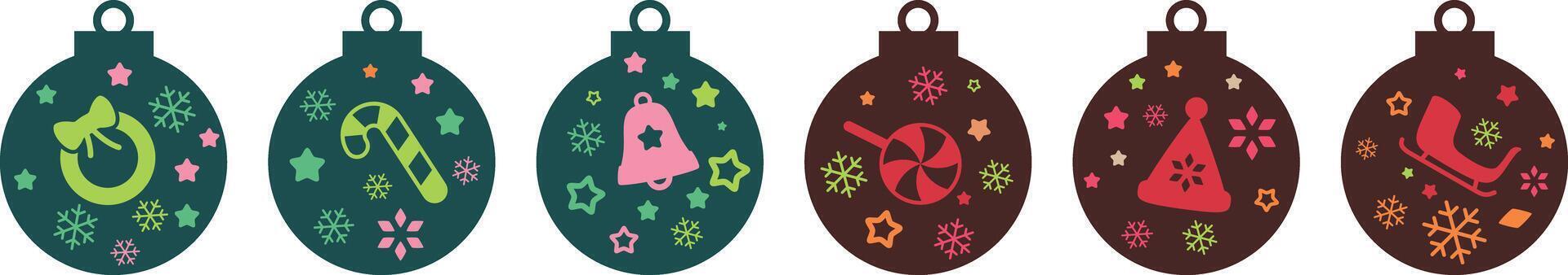 Christmas ball pattern, illustration vector