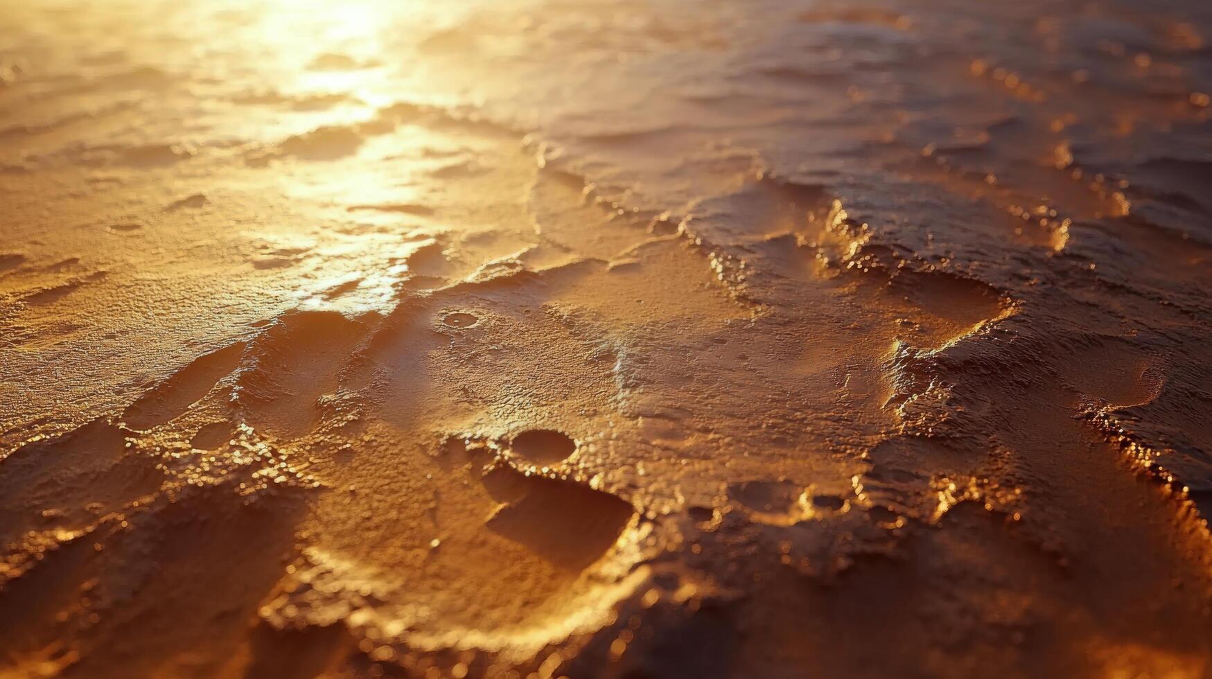 Explore the surface of Mars showcasing its rugged landscape and crater formations during quiet cosmic moments photo
