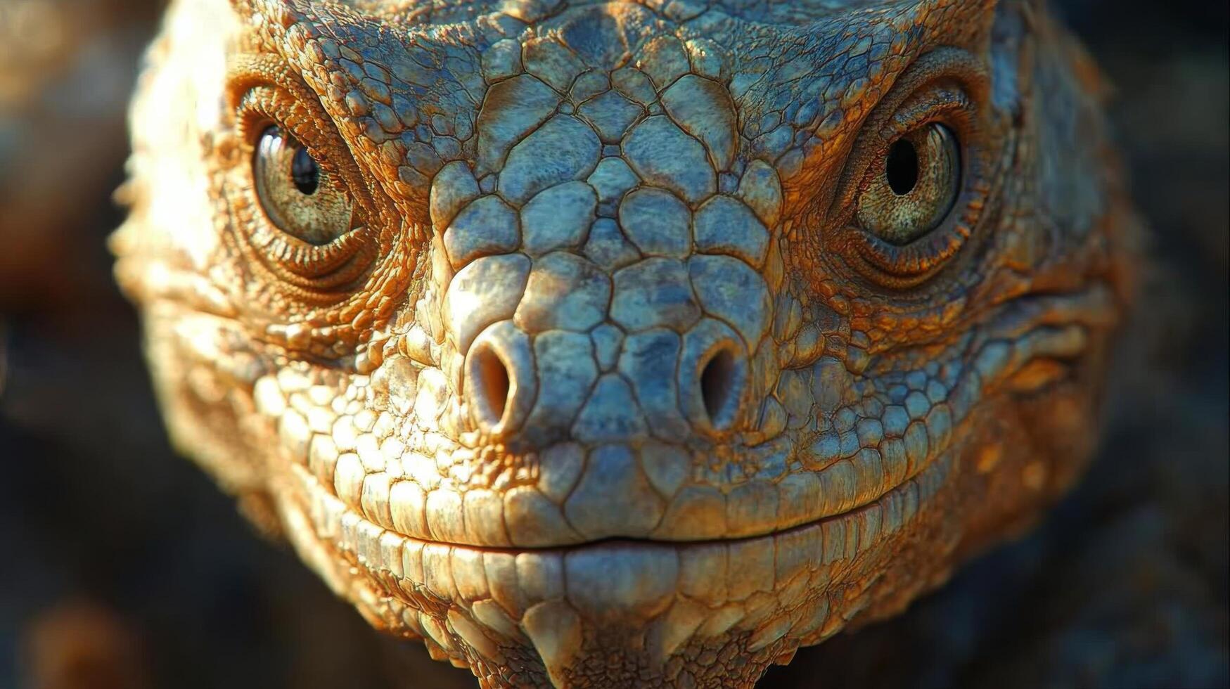 Close-up view of a unique lizard showcasing detailed textures in its habitat photo