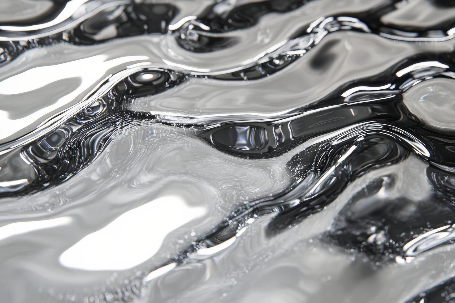 Water droplets reflecting light on a textured surface creating an abstract design in a close-up view photo