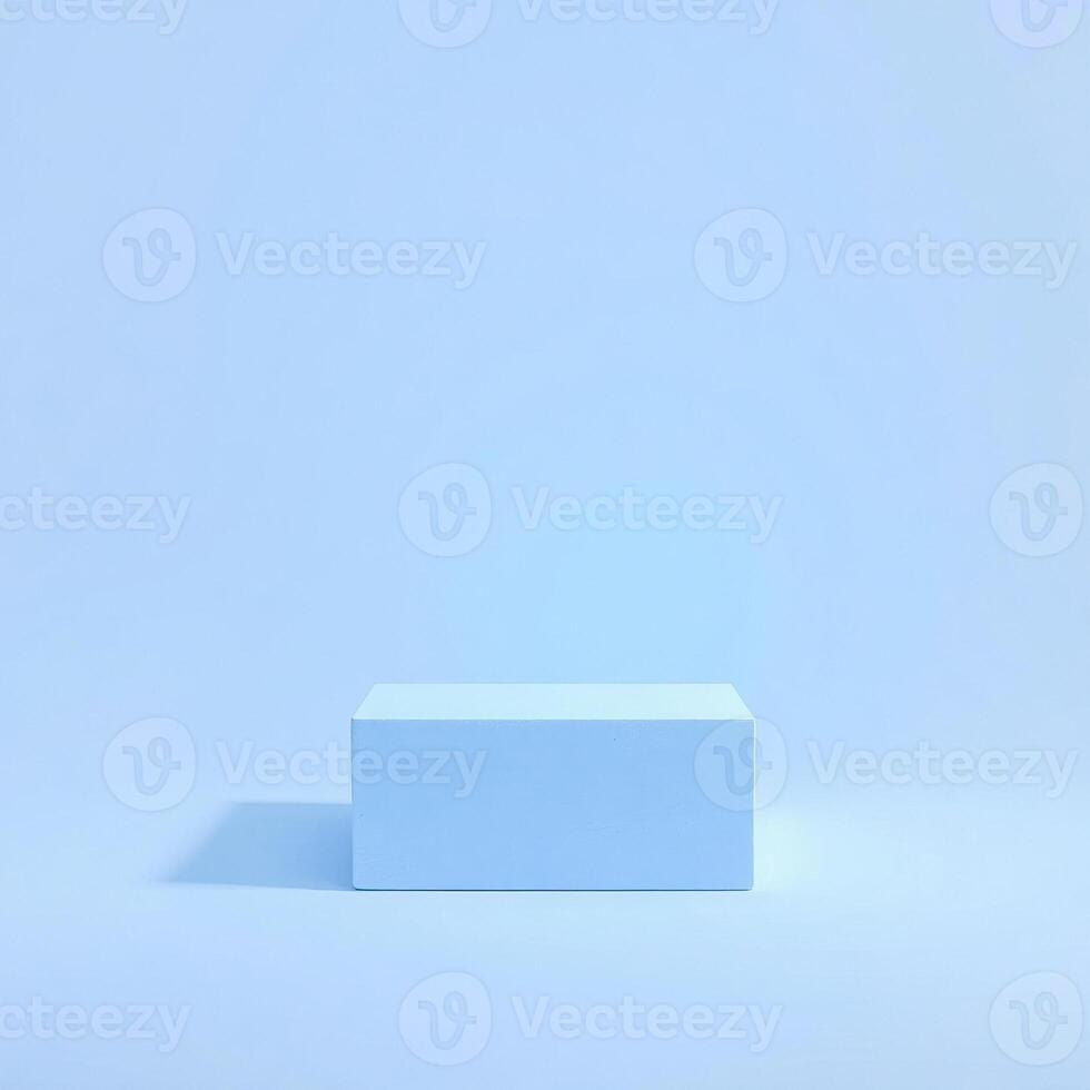 light blue rectangular block on matching background photo