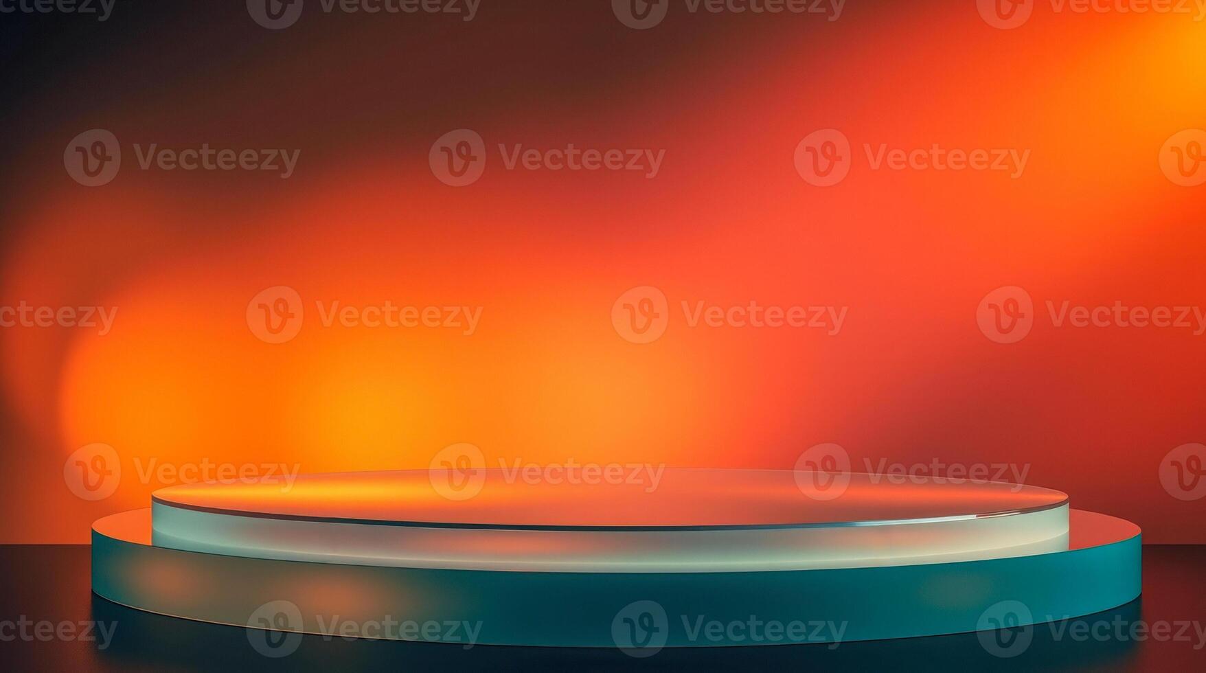 two-tiered circular display platform photo
