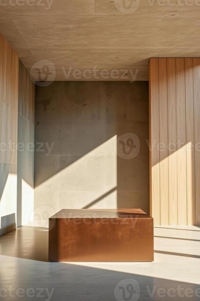 copper block sunlit room photo