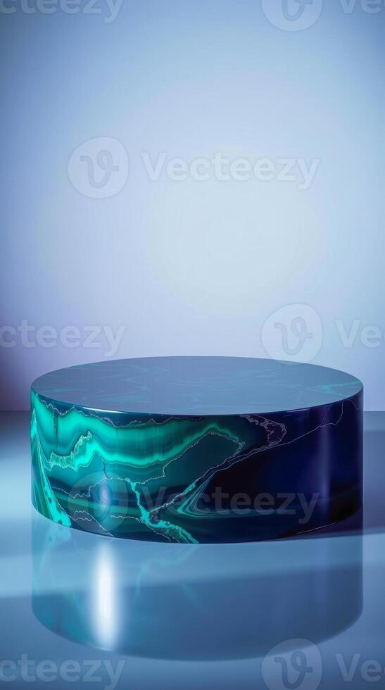 teal blue swirling- pedestal photo