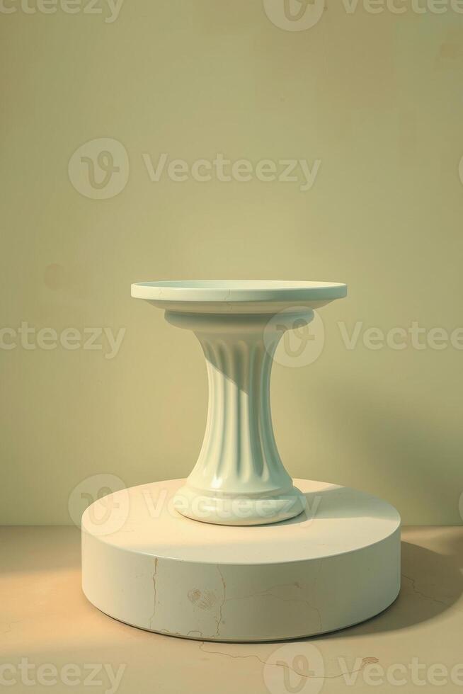 circular pedestal with fluted column photo