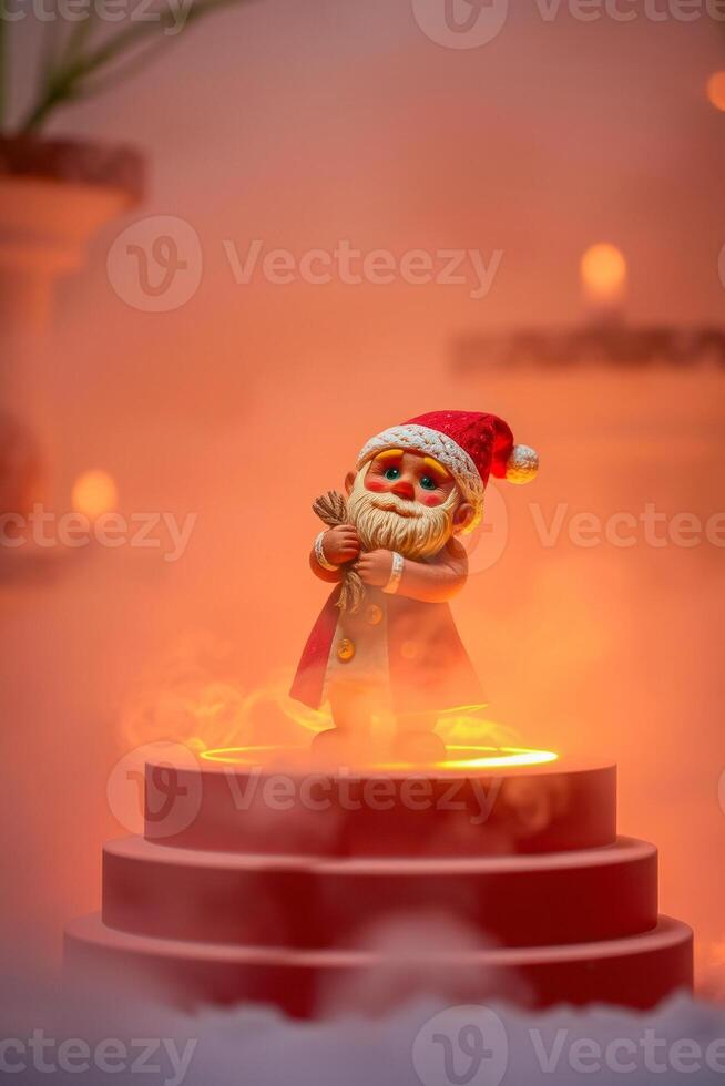 joyful figurine on a three-tiered display photo