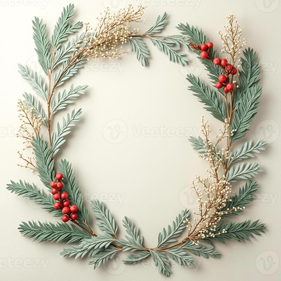 faux greenery berry wreath photo