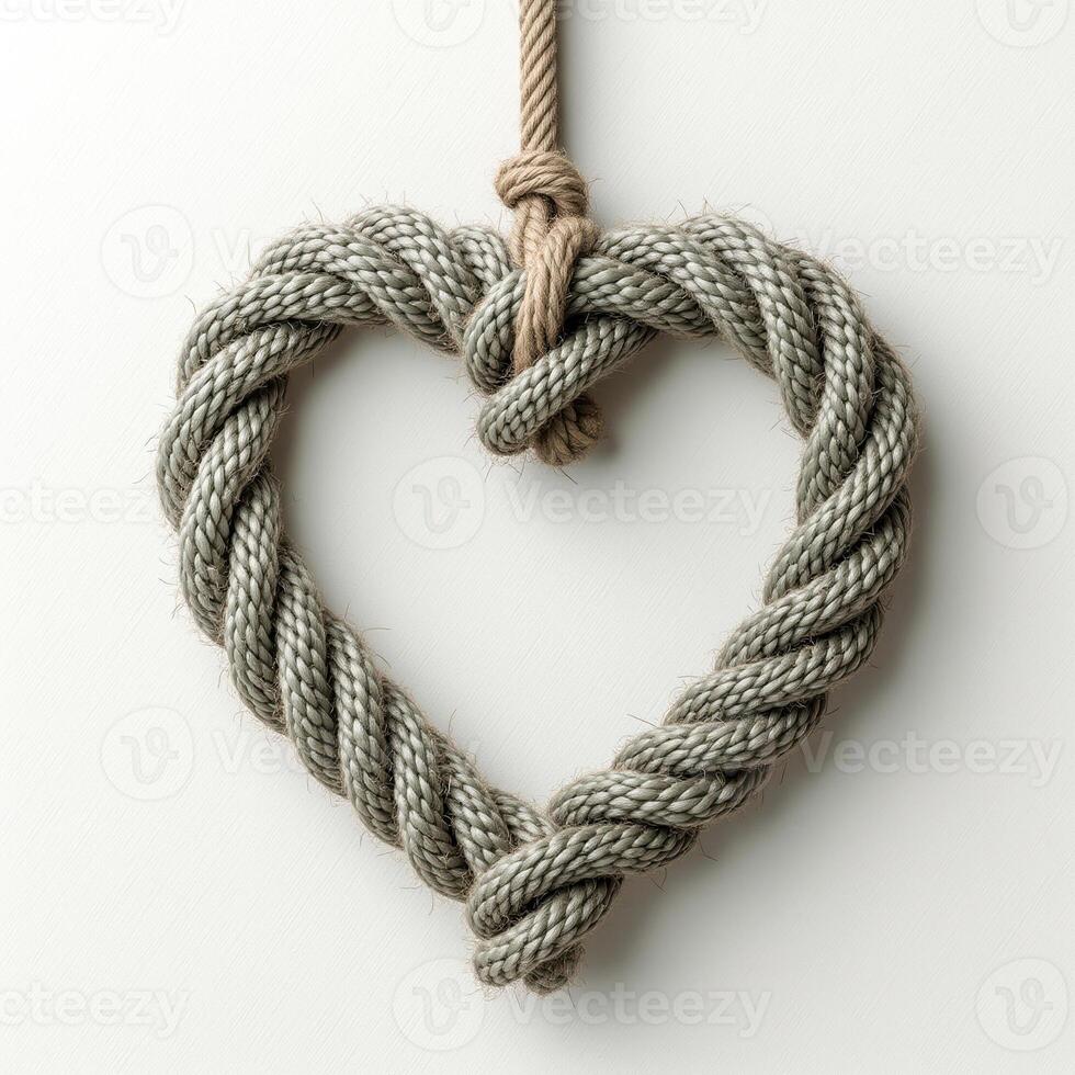 intricate rope heart decoration photo