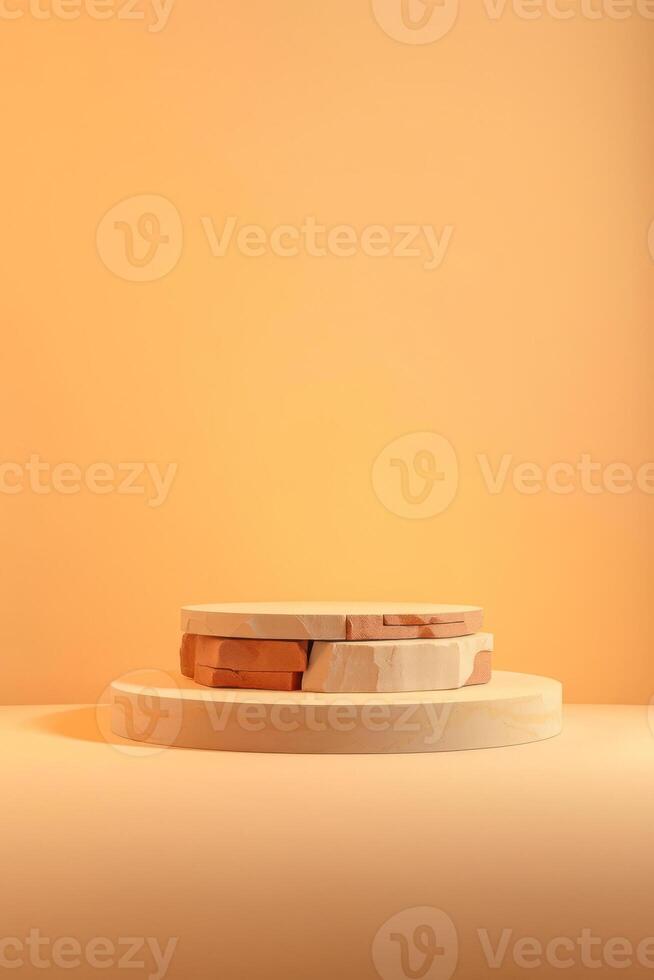 layered circular platforms product display photo