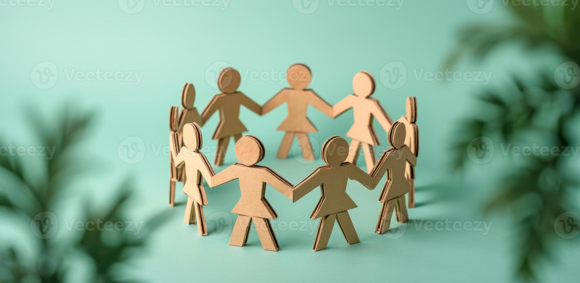 cartulina cifras un circulo participación manos foto