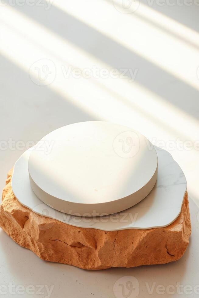 circular platform on a textured base photo