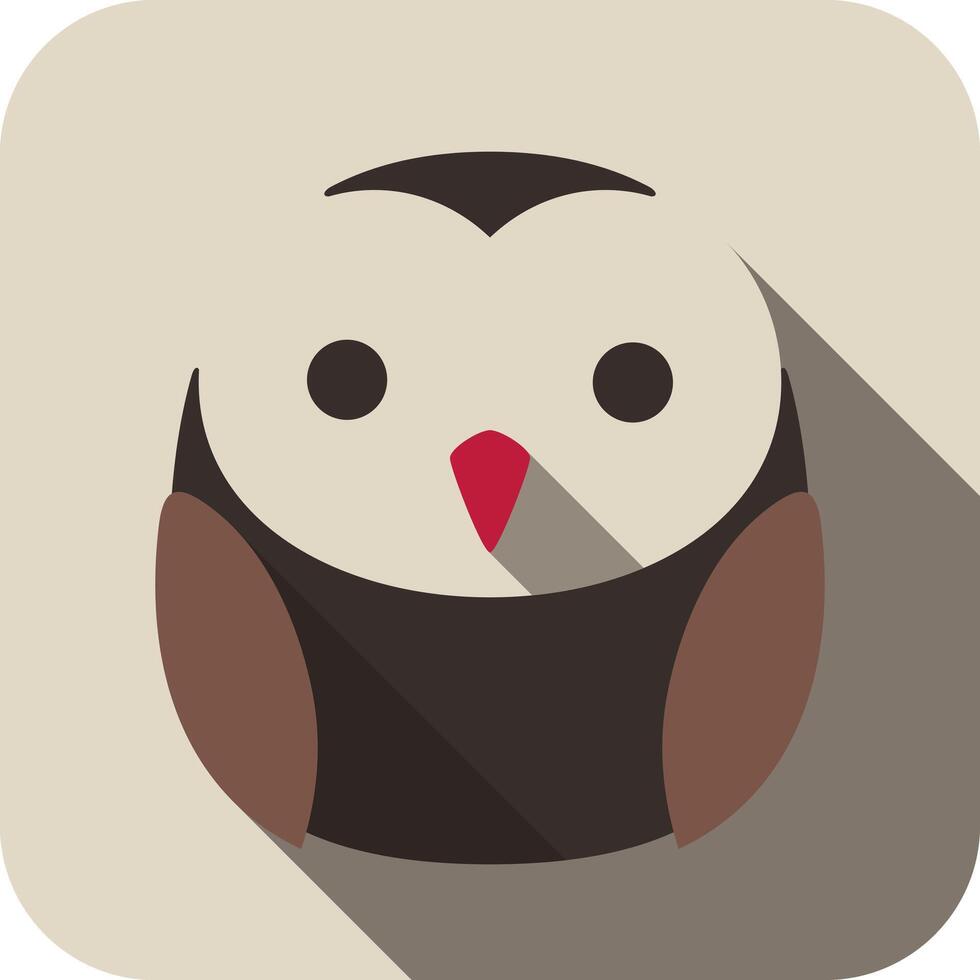 Owl bird flat icon series vector